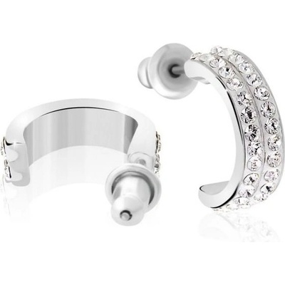 JSB čiré se Swarovski Elements kruhy Krystal 14682