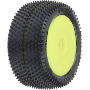 Pro-Line колело 1: 18, гуми Prism Carpet задни, джанта H8 жълта (2) (Losi Mini-B)