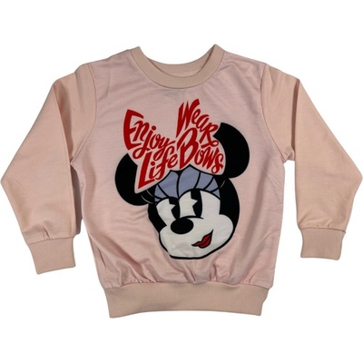 Setino Dievčenská mikina Minnie Mouse svetloružová