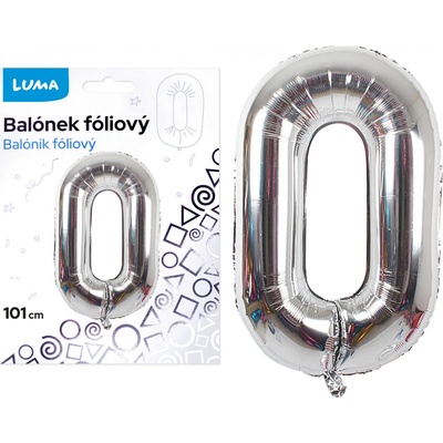 Balónek foliový č. 0 STŘÍBRNÝ 101cm