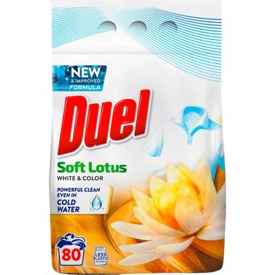 DUEL, прах за пране Soft Lotus White & Color, 7.2кг, 80 пранета