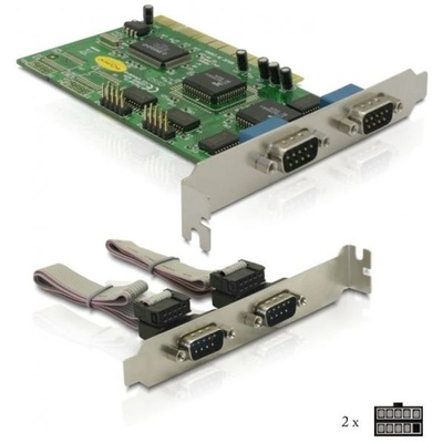 Delock PCI карта, DeLock, Метална, 4 входа, Сива (DL89046)
