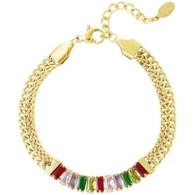 Ornamenti pozlacený náramek Rainbow gold OOR300090