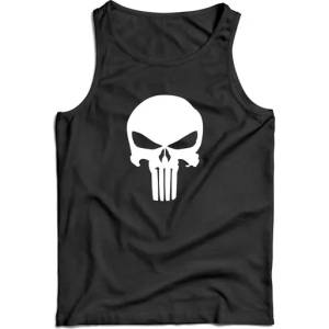DRAGOWA Мъжки потник Punisher, черен 160 г/м2 (3783)