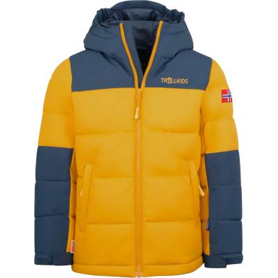 TROLLKIDS Детско зимно яке Trollkids Kid's Narvik Jacket Pro Winter jacket - Golden Yellow / Mystic Blue - размер 98 (EU) (703-4669-0312)
