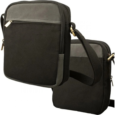 Impex crossbody taška plátno s kožou buffalo hunter čierna/antracitová