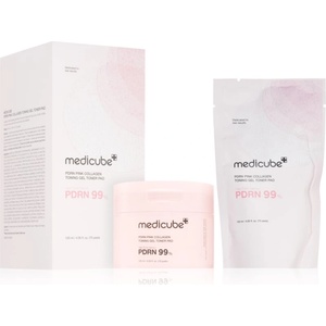 medicube PDRN Pink Collagen Toning Gel Toner Pad тонизиращи възглавнички за освежаване и изглаждане на кожата 70 бр