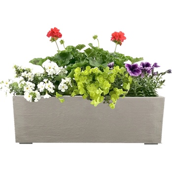 Amadea Betonový truhlík odlehčený hladký 53x22,5x17,5 cm