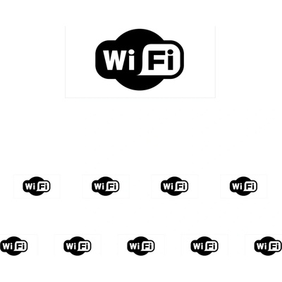 Walteco Označenie wi-fi, 100x50mm, samolepka Množstvo: 10 ks , 20097BP2