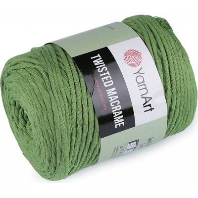 Prima-obchod Pletací příze Twisted Macrame 500 g rozčesávací, barva 25 (787) zelená trávová
