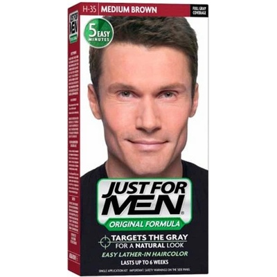 Just for men šampón na zakrytie sivých vlasov farba plná hnedá H35