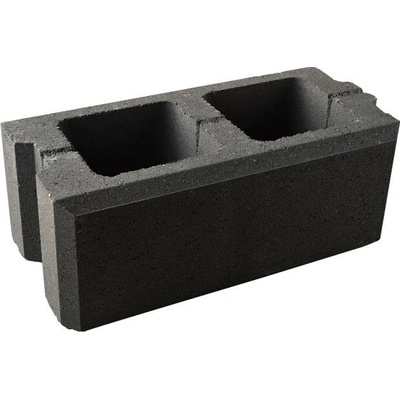 Tvárnice plotová průběžná DITON VISO černá 200×400×150 mm