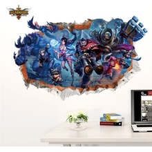 U Foťáka Samolepka na zeď 3D League of Legends ve zdi 90x60cm