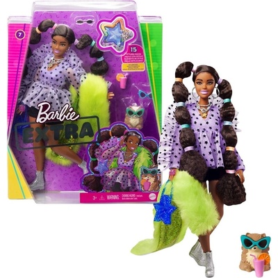Barbie Extra v puntíkaté blůze s copy