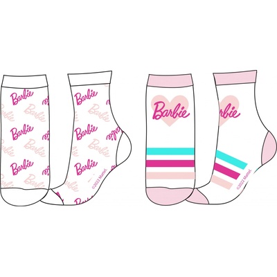 EPlus Sada 2 párov detských ponožiek Barbie, ružové