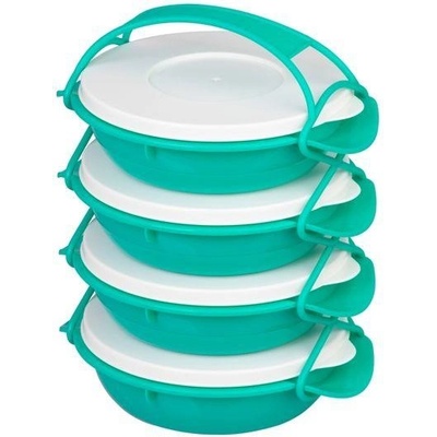 Obedár MagicHome, okrúhly, 4 dielny, farebný, 4x 1000 ml, 22,4x20,5x29,5 cm