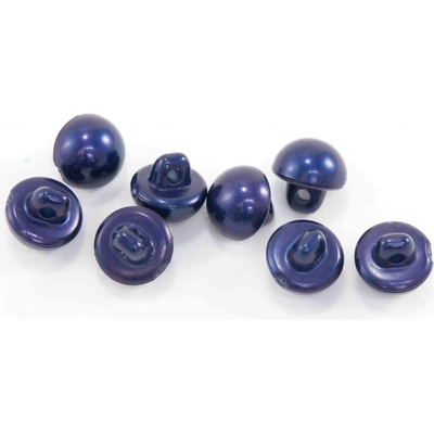 Gombík perlička so spodným prišitím - tmavá modrofialová - priemer 0,9 cm