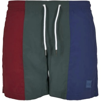 Urban Classics Бански гащета Urban classics Tricolour swimming shorts - Red (Bordeaux / Bottle Green)