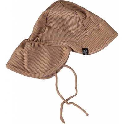 BeachaBandits Detská čiapka proti slnku Chocolate Ribbed UPF+