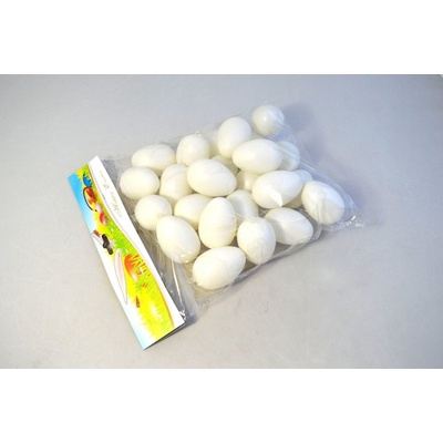 Plastové vejce bílé 6 cm, – Zboží Dáma