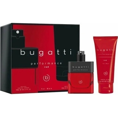 Bugatti Performance Red EDT 100 ml + sprchový gél 200 ml, darčeková saad pre mužov