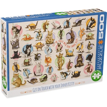 EUROGRAPHICS Пъзел Eurographics от 300 XXL части - Котенца на йога (65000991)