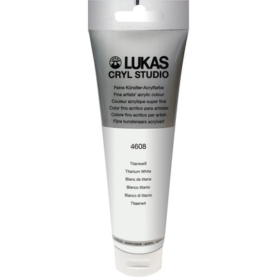 LUKAS Cryl Studio Plastic Tube АКРИЛНА боя Titanium White 125 ml 1 бр (746080012)