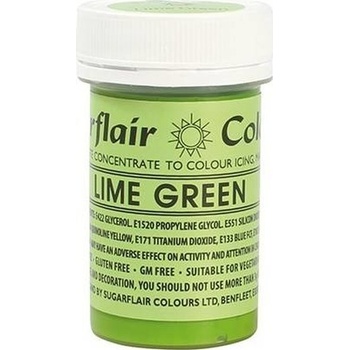 Sugarflair Colours Gélová farba Lime Green limetkovo zelená 25 g