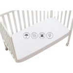 Interbaby Бебешки чаршаф с ластик Interbaby - Водоустойчив, 50 x 80 cm, бял (00817) - ozone