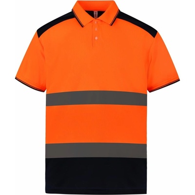 YOKO HI-VIS HVJ220 reflexná polokošeľa HV orange/navy XXL