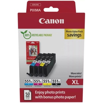 Canon Консуматив Canon CLI-551XL C/M/Y/BK Photo Value Pack (6443B008AA)