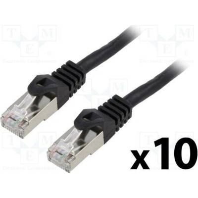 Lanberg PCF6-20CC-0200-BK Patch F/UTP Cat 6 RJ45 vidlice z obou stran lanko CCA