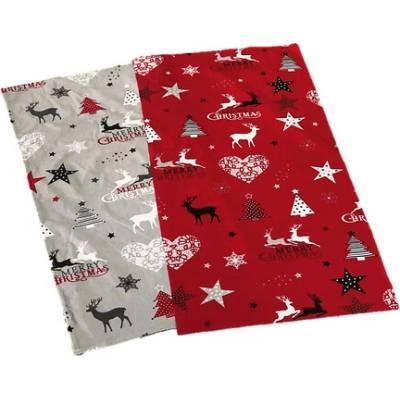 Intermedic Vianočný obrus Christmas STAR 40x80cm 2.Sivý