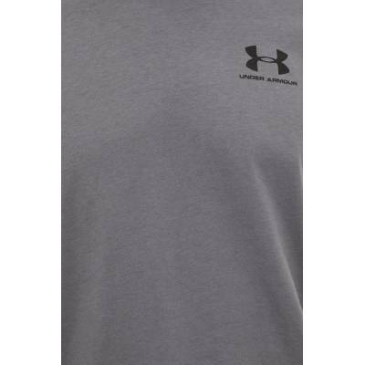 Тениска Under Armour SPORTSTYLE LEFT CHEST в сиво с изчистен дизайн 1326799 (1326799.)