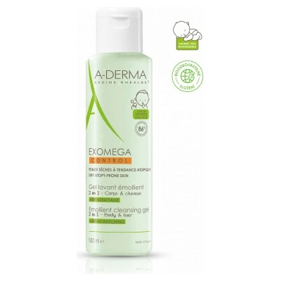 A-DERMA Exomega CONTROL Zvláč.umývací gél 2v1 500ml