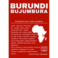 Unique Brands of Coffee Burundi Bujumbura A Arabika mletá hrubě 50 g