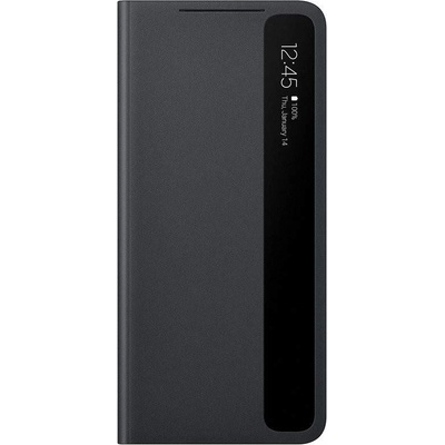 Samsung Clear View Cover EF-ZG998CB - оригинален кейс, през който виждате информация от дисплея за Samsung Galaxy S21 Ultra (черен)