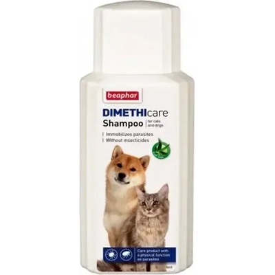Шампоан за куче и коте Beaphar Dimethicare против бълхи, кърлежи, комари, пясъчни мухи 200мл