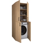 TopMebel Шкаф за баня - пералня Millay TopMebel от меламин в цвят сапфирен дъб 70x70x180см