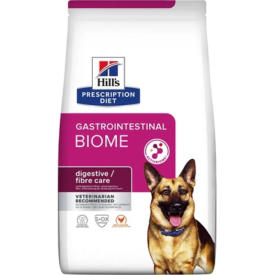 Hill's Prescription Diet 2 големи опаковки Hill's Prescription Diet храна за кучета - Gastrointestinal Biome (2 x 10 кг)