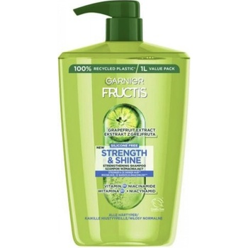 Garnier Fructis Strength & Shine Strengthening shampoo Posilňujúci šampón pre všetky typy vlasov bez lesku a sily 1000 ml
