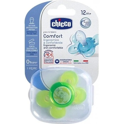Chicco cumlík Physio Comfort silikon zelená 1 ks 74915.31X