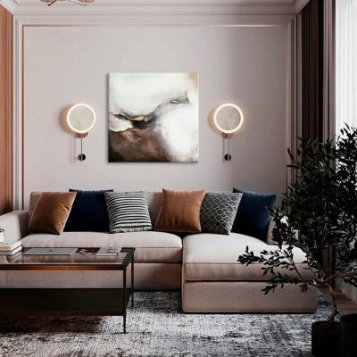 Obrazy na plátne - PREMIUM ART – Abstrakt Zahmlený štít - 90x90 cm