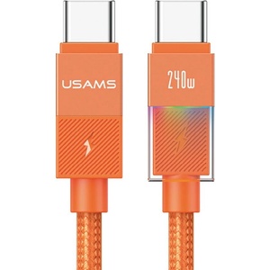 USAMS Кабел USAMS U93 240W USB-C за USB-C 1.2m, оранжев (Usa001735)