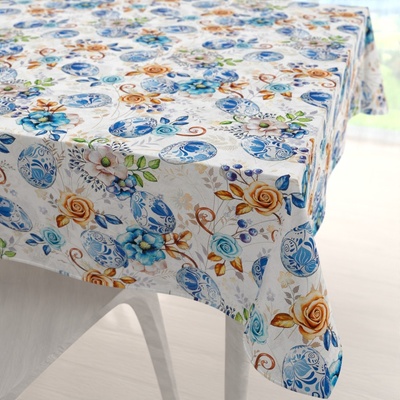 Biante čtvercový ubrus Leona LN-114 Modré kraslice 80x80 cm