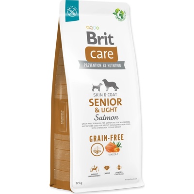 Brit Care Grain Free Senior & Light Salmon 2 x 12 kg