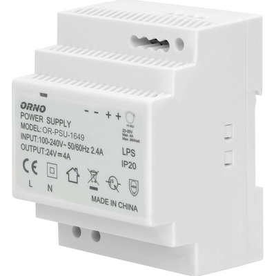 ORNO 24V Zdroj na DIN lištu DC, 4A, 100W