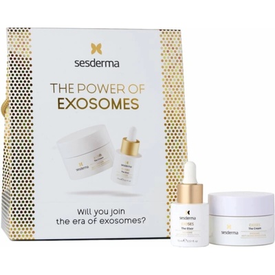 Sesderma Exoses The Cream krém na tvár proti starnutiu a na spevnenie pleti 50 ml + Sesderma Exoses The Elixir sérum proti starnutiu a na spevnenie pleti 15 ml