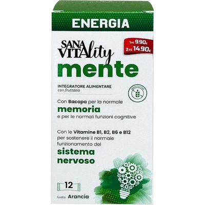 Paladin Pharma SanaVitality Enegia Mente За енергия и памет, 12 сашета, Paladin Pharma (552547 (50146) PP)