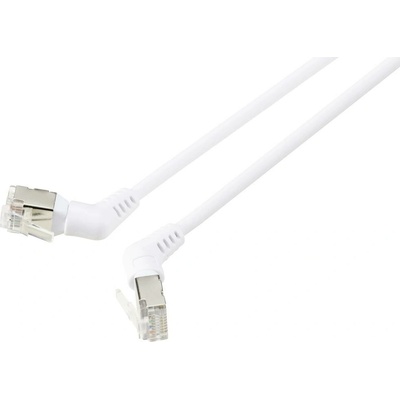 Renkforce RF-6071566 RJ45 CAT 6A F/UTP 1m bílý zásuvné kontakty otočné o 360°